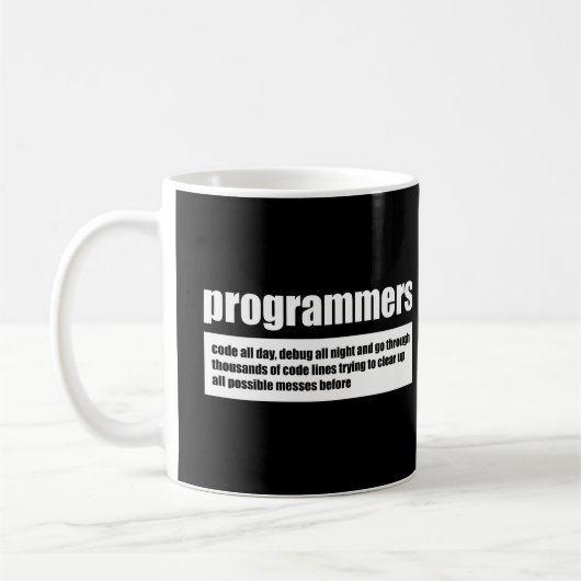Programmierer Kaffeetasse (Links)
