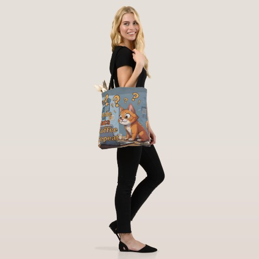 Programmierer Katzen Humor Code, Katzen, Kaffee –  Tasche (Am Model)
