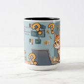 Programmierer Katzen Humor Code, Katzen, Kaffee – Zweifarbige Tasse (Mittel)