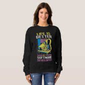 Programmierer kodiert als Softwareentwickler Sweatshirt (Vorne ganz)
