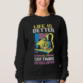 Programmierer kodiert als Softwareentwickler Sweatshirt (Vorderseite)