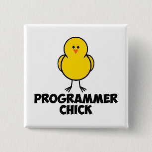 Programmierer-Küken Button