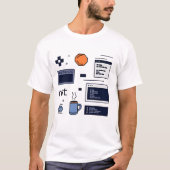Programmierer Leben – Coding Workspace Entwickler. T-Shirt (Vorderseite)