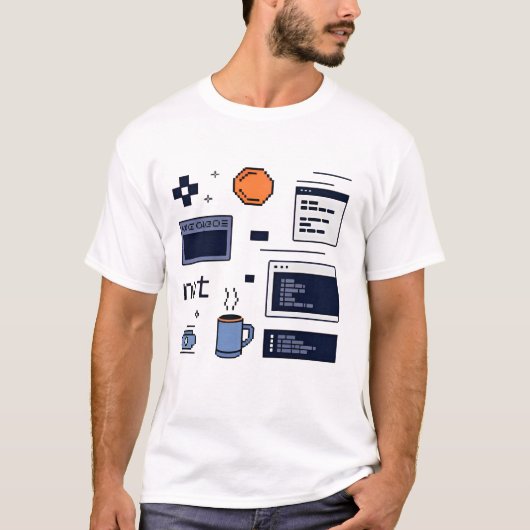 Programmierer Leben – Coding Workspace Entwickler. T-Shirt (Vorderseite)