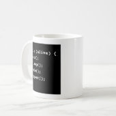 Programmierer-Lebenszyklus-Schleife (While-Schleif Kaffeetasse (Vorderseite Links)