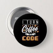Programmierer machen Kaffee in Code Button (Vorne & Hinten)