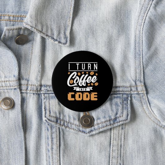 Programmierer machen Kaffee in Code Button (Beispiel)