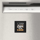 Programmierer machen Kaffee in Code Magnet (In Situ (Geschirrspüler))