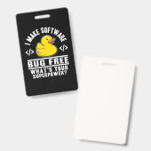 Programmierer machen Software-Fehler kostenlos Ausweis (Vorder- & Rückseite)