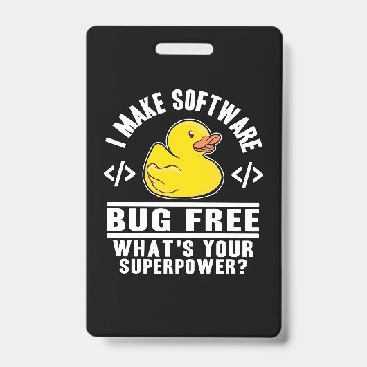 Programmierer machen Software-Fehler kostenlos Ausweis (Vorderseite)