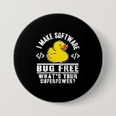 Programmierer machen Software-Fehler kostenlos Button (Vorderseite)
