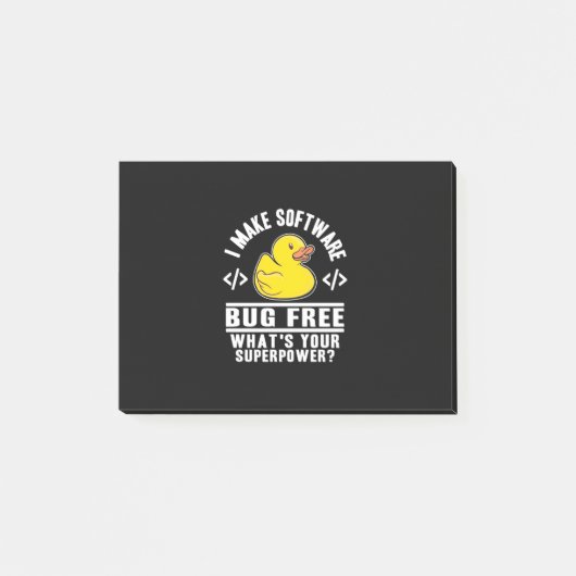 Programmierer machen Software-Fehler kostenlos Post-it Klebezettel (Vorderseite)