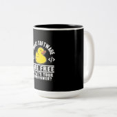 Programmierer machen Software-Fehler kostenlos Zweifarbige Tasse (VorderseiteRechts)
