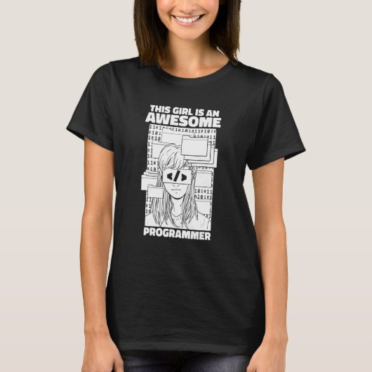 Programmierer Mädchen Codierung Software-Ingenieur T-Shirt (Vorderseite)