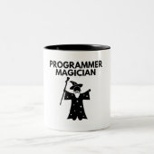 Programmierer Magician für Softwareentwickler Zweifarbige Tasse (Mittel)