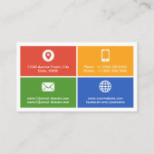 Programmierer - Moderner Flachmetrostil Visitenkarte (Rückseite)