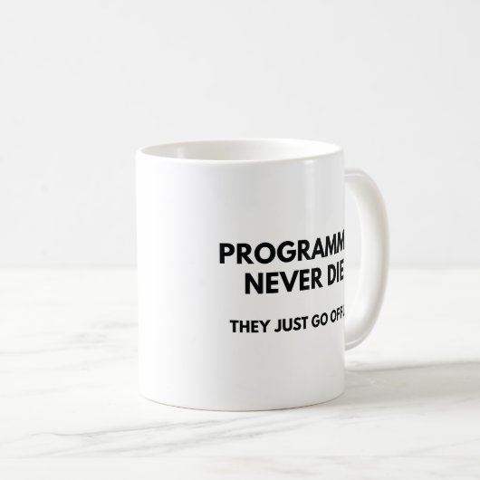Programmierer nie Die Kaffeetasse (VorderseiteRechts)