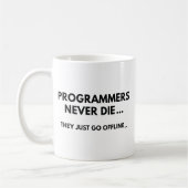 Programmierer nie Die Kaffeetasse (Links)
