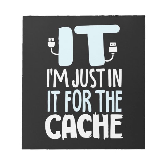 Programmierer nur in IT für den Cache Notizblock (Vorderseite)