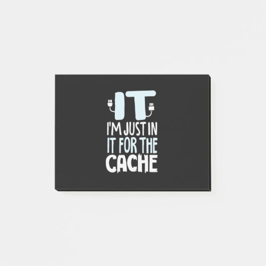 Programmierer nur in IT für den Cache Post-it Klebezettel (Vorderseite)