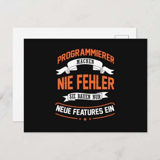 Programmierer Postkarte (Vorne/Hinten)