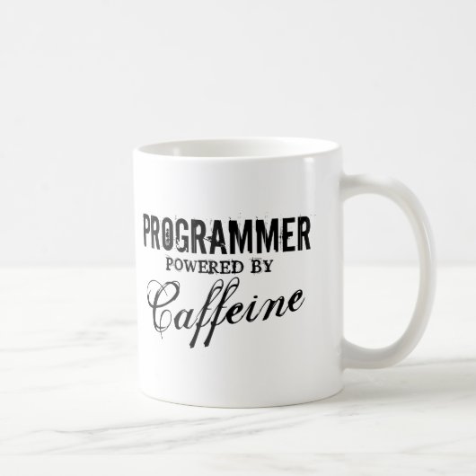 Programmierer-Power durch Koffeinkaffee-Tasse Kaffeetasse (Rechts)