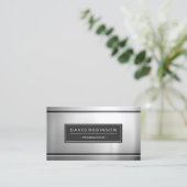 Programmierer - Premium Silver Metal Visitenkarte (Stehend Vorderseite)