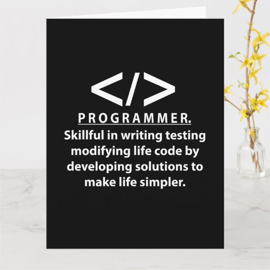 Programmierer-Programmier Karte (Gelbe Blume)