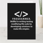 Programmierer-Programmier Karte (Vorderseite)