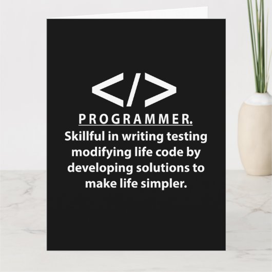 Programmierer-Programmier Karte (Vorderseite)