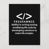 Programmierer-Programmier Postkarte (Vorderseite)