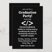 Programmierer-Programmieren Entwickler-Programmier Einladung (Vorne/Hinten)