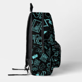 Programmierer programmieren Technologie blau Bedruckter Rucksack (Links)