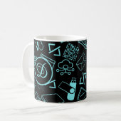 Programmierer programmieren Technologie blau Kaffeetasse (Vorderseite Links)