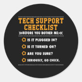 Programmierer Runder Aufkleber (Vorderseite)