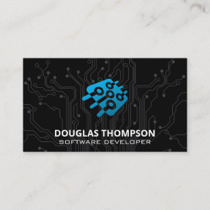 Programmierer   Schalttafel   Mikrochip Visitenkarte