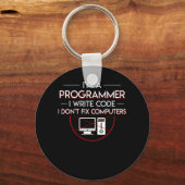 Programmierer schreiben Code, der den Computer nic Schlüsselanhänger (Vorderseite)