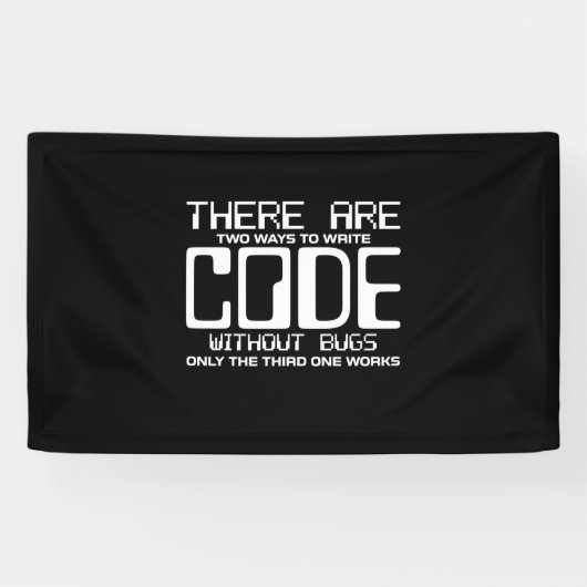 Programmierer schreiben Code ohne Fehler Banner (Horizontal)