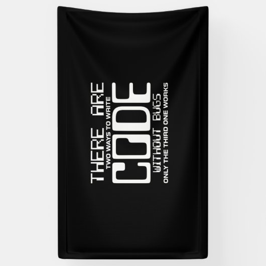 Programmierer schreiben Code ohne Fehler Banner (Vertikal)