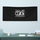 Programmierer schreiben Code ohne Fehler Banner (Messe)