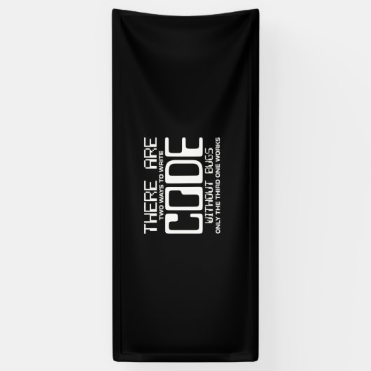 Programmierer schreiben Code ohne Fehler Banner (Vertikal)