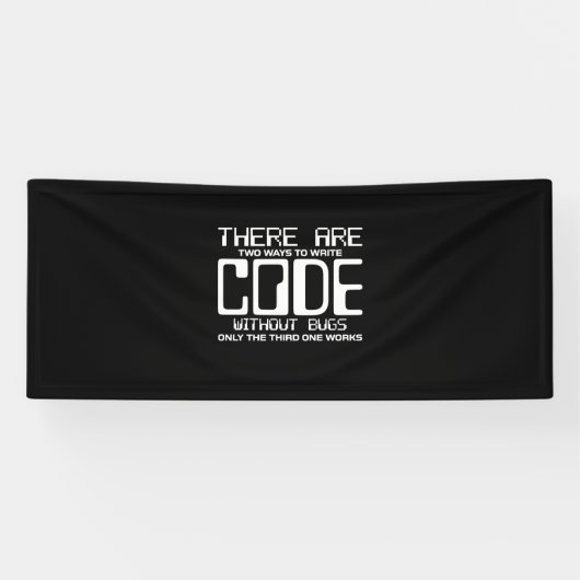 Programmierer schreiben Code ohne Fehler Banner (Horizontal)