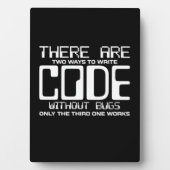 Programmierer schreiben Code ohne Fehler Fotoplatte (Vorderseite)