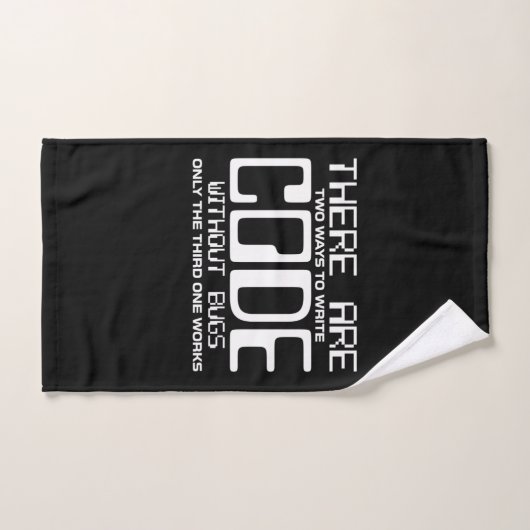 Programmierer schreiben Code ohne Fehler Handtuch (Handtuch)