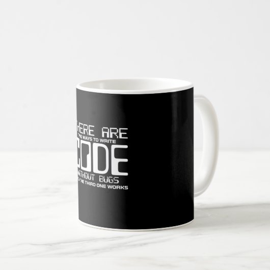 Programmierer schreiben Code ohne Fehler Kaffeetasse (VorderseiteRechts)