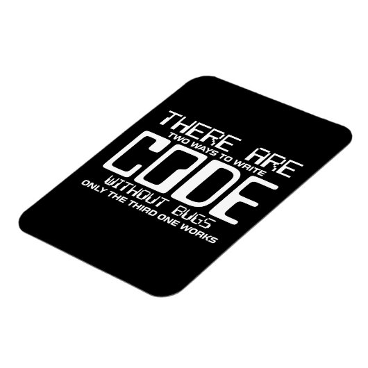 Programmierer schreiben Code ohne Fehler Magnet (Linke Seite)