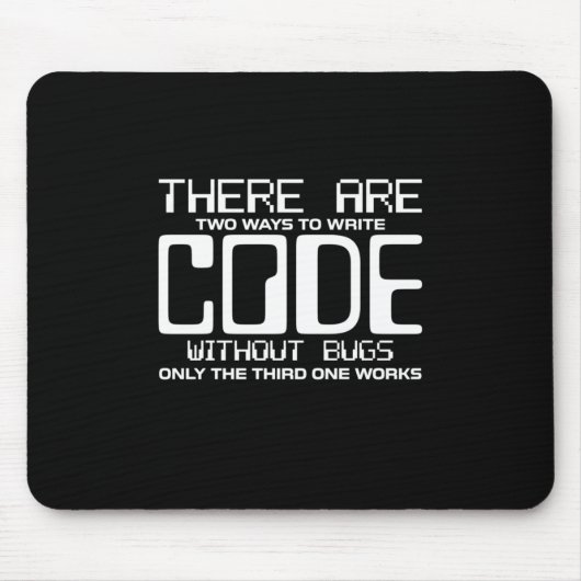 Programmierer schreiben Code ohne Fehler Mousepad (Vorne)