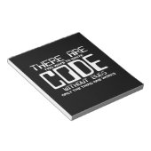 Programmierer schreiben Code ohne Fehler Notizblock (angewinkelt)