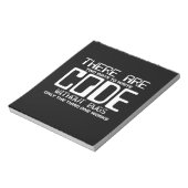 Programmierer schreiben Code ohne Fehler Notizblock (Rotiert)