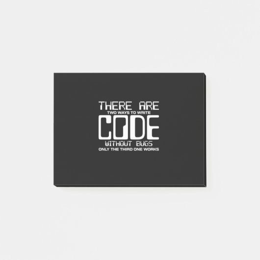 Programmierer schreiben Code ohne Fehler Post-it Klebezettel (Vorderseite)